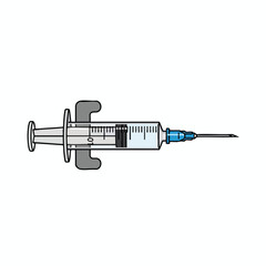 Medical Syringe with Needle for Healthcare and Vaccination Purposes