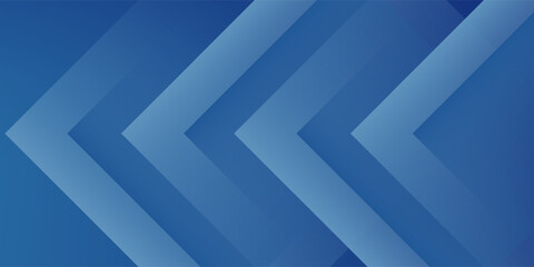 Fototapeta premium Abstract blue banner background with gold lines and arrow concept element pattern design. Cool background style.