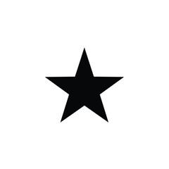 A black star symbol on a white background
