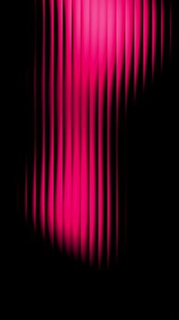 Red fractal glass effect background in 4K for mobile phone with ribbed glowing vertical light lines, smooth blur, strong contrast and futuristic refraction loop.