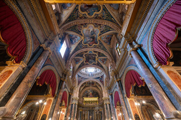 Naklejka premium Interior of St. Paul's Shipwreck Church - Valletta, Malta