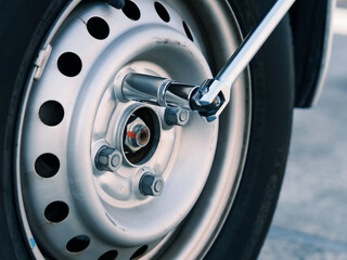 タイヤ交換作業