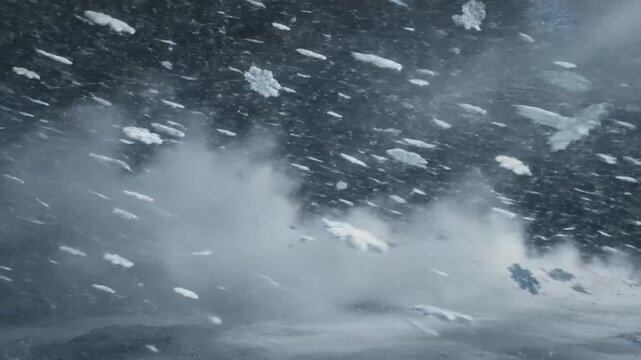 snowstorm with snowflake, winter weather background