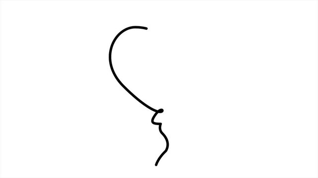 Heart Shaped Balloon Monoline Simple Animation to Represent Love. Animated in monoline and loop-able.