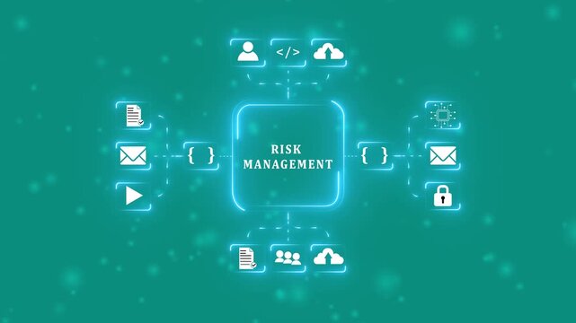 Assessment for investment concept. Businessman touching on screen to risk management and assessment of business and enterprise. risk manage strategy plan finance.4k video