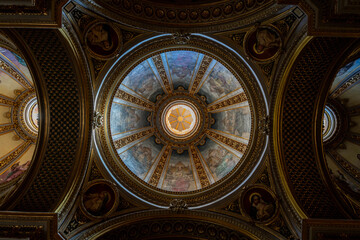 Dome ceiling of Saint Dominic Church - Valletta, Malta