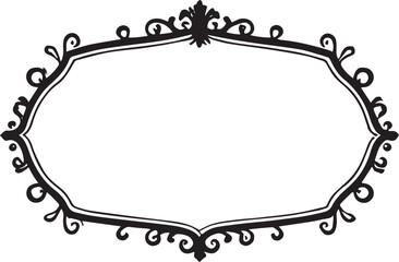 Vintage frame with floral ornament