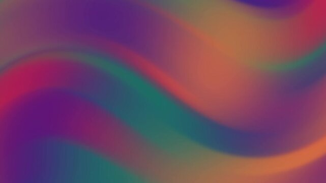 Vibrant abstract gradient background with flowing waves of deep purple, emerald green, and warm orange hues, creating a smooth, dynamic, and modern visual texture for digital design and creative