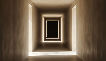empty room with door