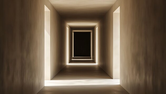 empty room with door