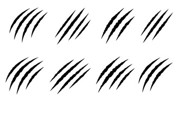 Obraz premium Simple Black Claw Marks Set