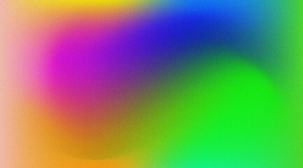 Obraz premium Grainy Rainbow Gradient Blur Background with Soft Colorful Abstract Noise Texture