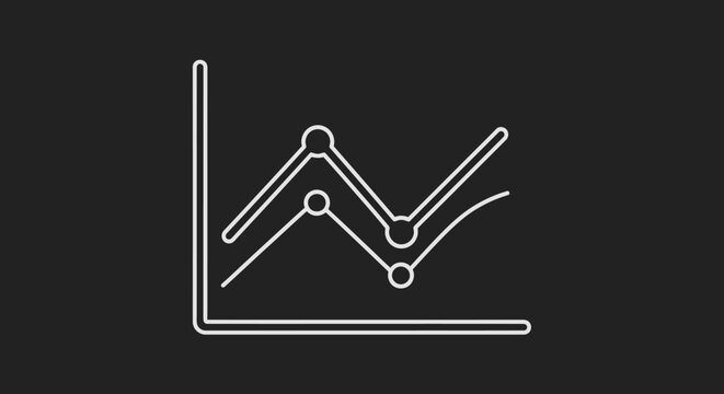 Abstract Line Graph Showing Data Trends Over Time.