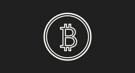 Bitcoin Cryptocurrency Digital Currency Symbol Icon.