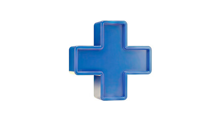Obraz premium 3D Blue Medical Cross Symbol
