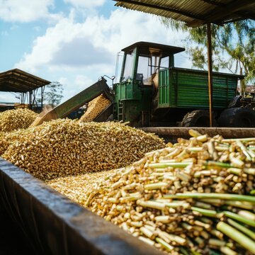 Sugarcane Processing Workflow From Transport to Machine