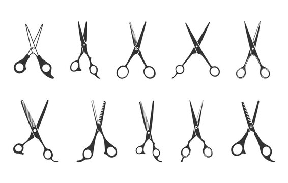 Barber scissors svg, Barber shears svg, Barber scissors silhouette, Barber shears silhouette, Scissors silhouette, Hair scissors silhouette, Hairdressing scissors svg, Saloon scissors svg.