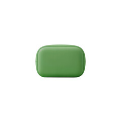 Green headphones case On Transparent Background