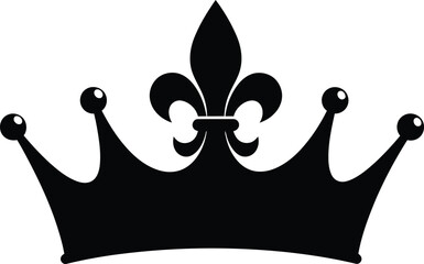 Royal crown with fleur de lis emblem © Pixim bhai