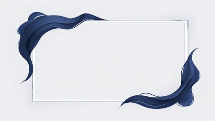 使いやすいスマートなネイビーブルーのラインフレーム