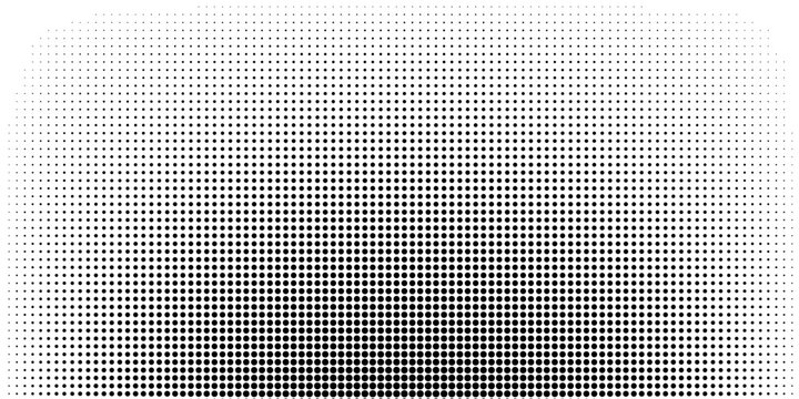 Dotted halftone gradient texture. Fading polka dot background. Repeated dots gradation pattern.