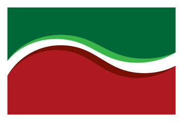 Mexico flag on Waving ribbon. Template for independence day
