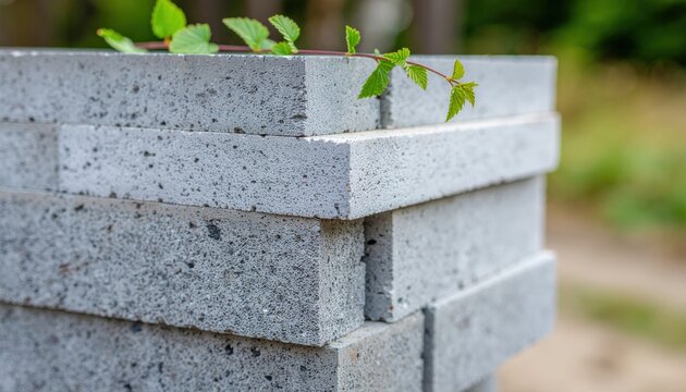 Stack of Concrete Blocks.