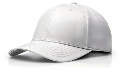 Fototapeta premium White baseball cap isolated on white background