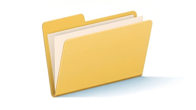 3d yellow folder icon with red folder inside