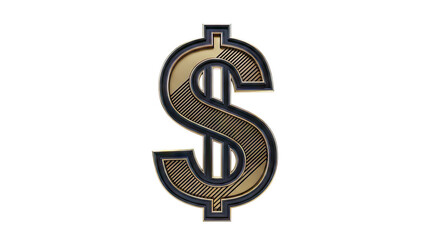 Gold and Black Dollar Sign