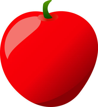 red apple isolated on white