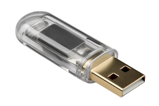 usb flash drive isolated on transparent background - design element cut-out object