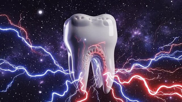 3D Tooth with Cosmic Electric Arcs