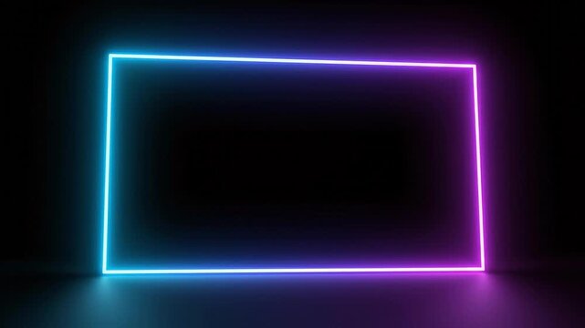 Futuristic Glowing Frame with Neon Light