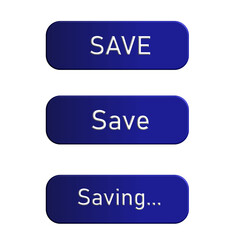 Fototapeta premium Set of three rounded 3D buttons in Royal Blue displaying 