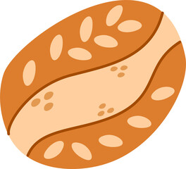 sourdough bread, bakery, food illustration