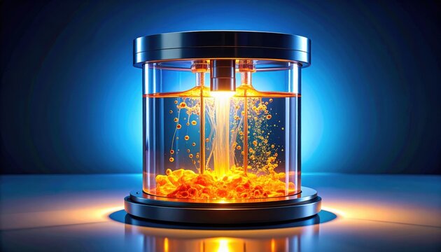 A FlyPro Firefly Gel electrophoresis chamber filled with running buffer, professionally shot with bright illumination, showcasing the intricate electrophoresis process.