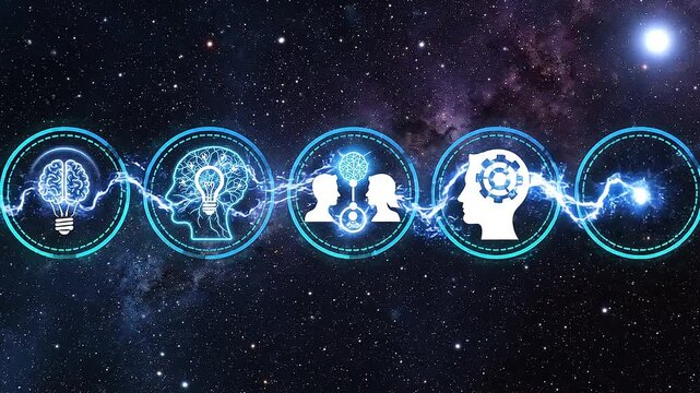 Futuristic Neural Network Digital Illustration