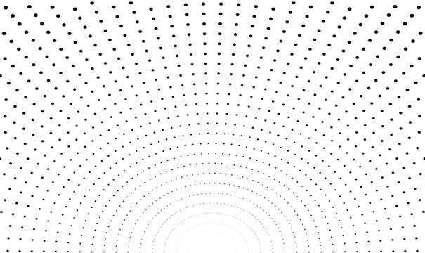 Burst dots with semicircle shape. Rays elements for design. Vector illustration