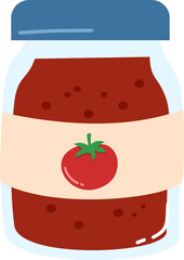 jar of tomato sauce illustration
