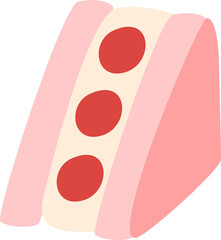 strawberry fruit sandwich illustration
