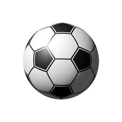 Fototapeta premium Soccer ball with black and white panels isolated on transparent background transparent background