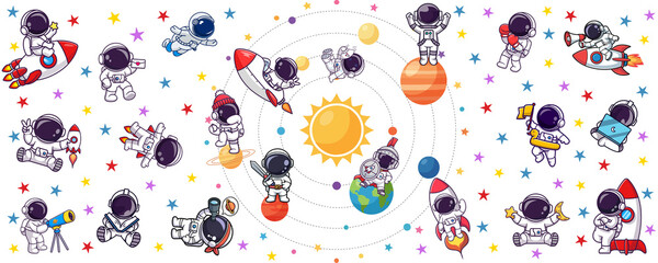 Planetary system icon background - 1 © Elmyra Studio