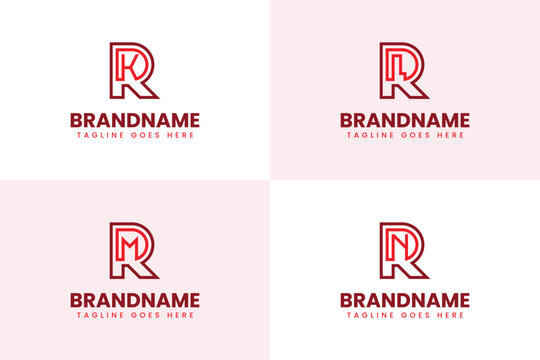 Letters RDK RDL RDM RDN Monogram Logo Set, for brand with DAR DFR DHR DIR initials