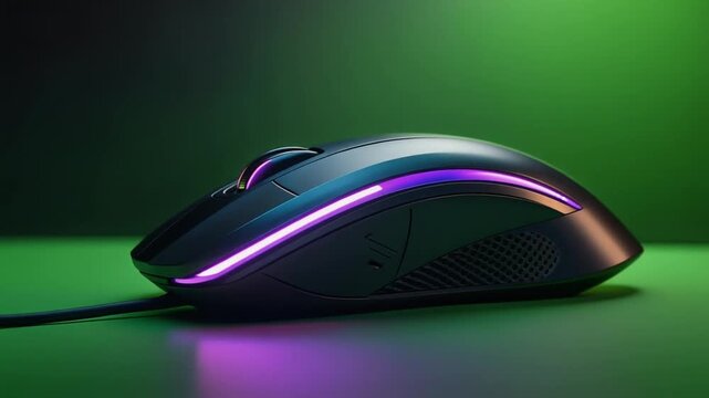 Professional setup Greenscreen mouse chroma key accessory optical computer hardware modern workspace equipment for product review broadcast promo corporate business training presentation media