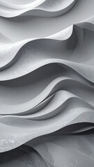 Abstract gray layers mimicking ocean waves, close-up, minimal style