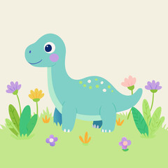 Fototapeta premium cartoon dinosaur vector art