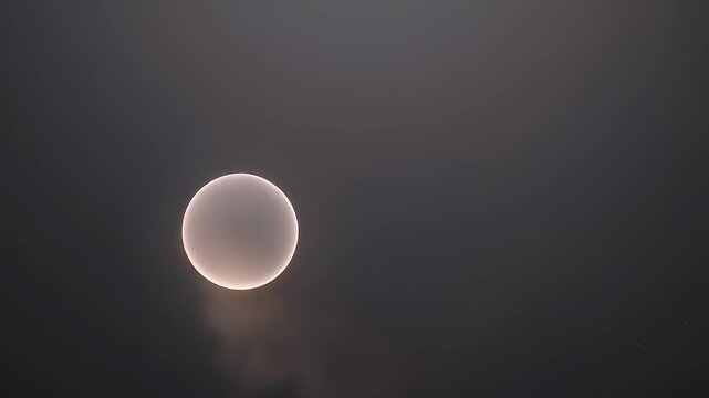 Solar Eclipse Moon Passing Sun Slow Motion.