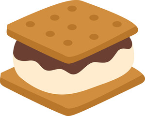 s'mores dessert snack illustration