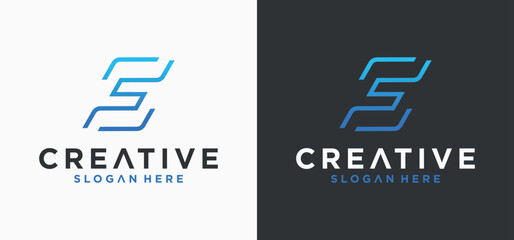 F-Tech Innovation, Modern Technology Lettermark Logo Concept.